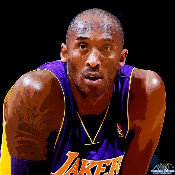 Kobe Bryant (Black Mamba) Realistic Digital Vector Portrait set of 3